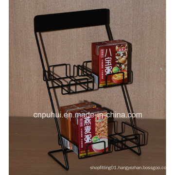 2 Tier Wire Cashier Desk Display Stand (PHY1044F)